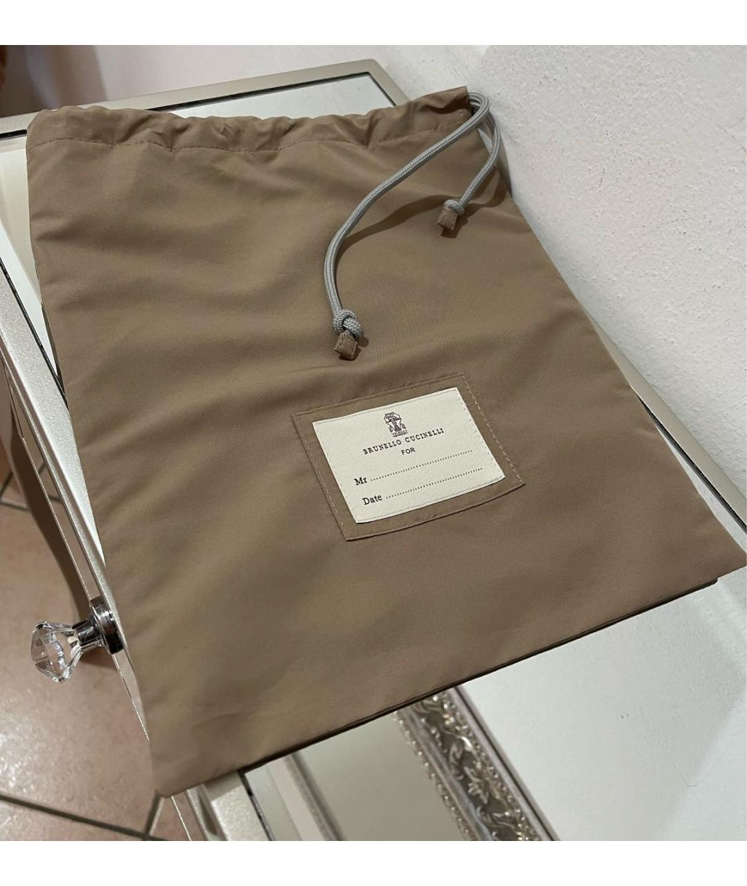 BRUNELLO CUCINELLI Бежевые полиэстеровые плавки, фото 8