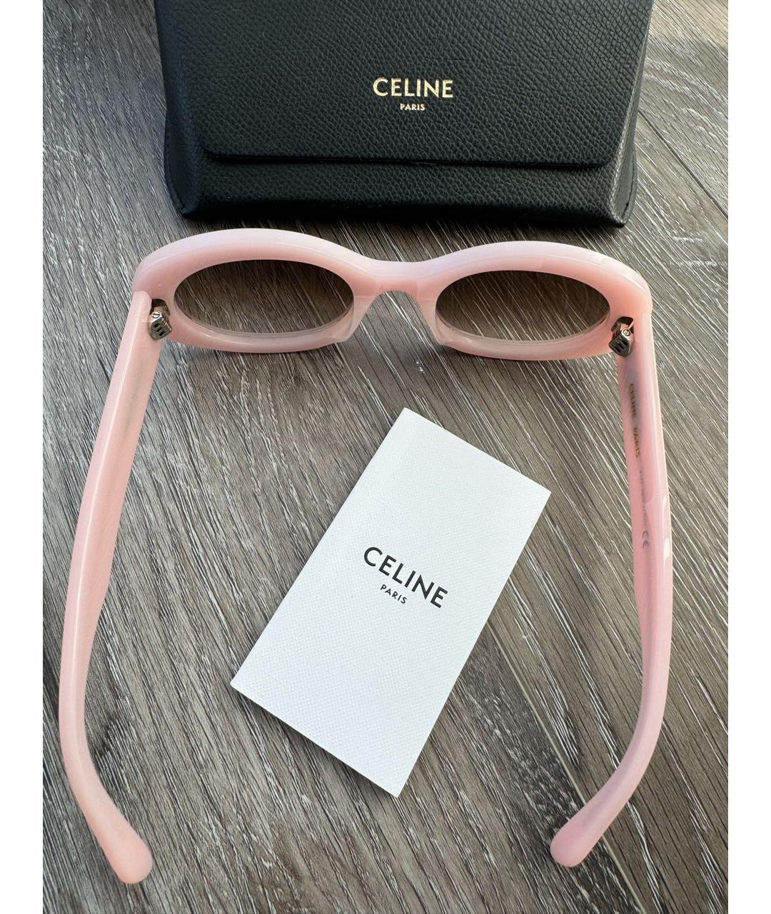 CELINE Коралловые пластиковые солнцезащитные очки, фото 5