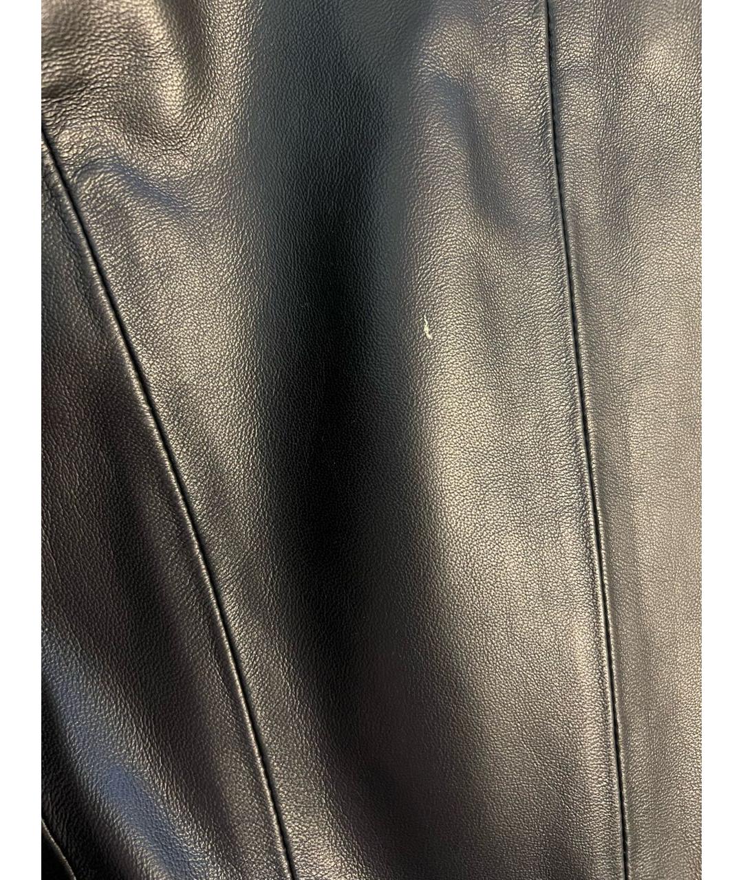 ELISABETTA FRANCHI Черная кожаная куртка, фото 7