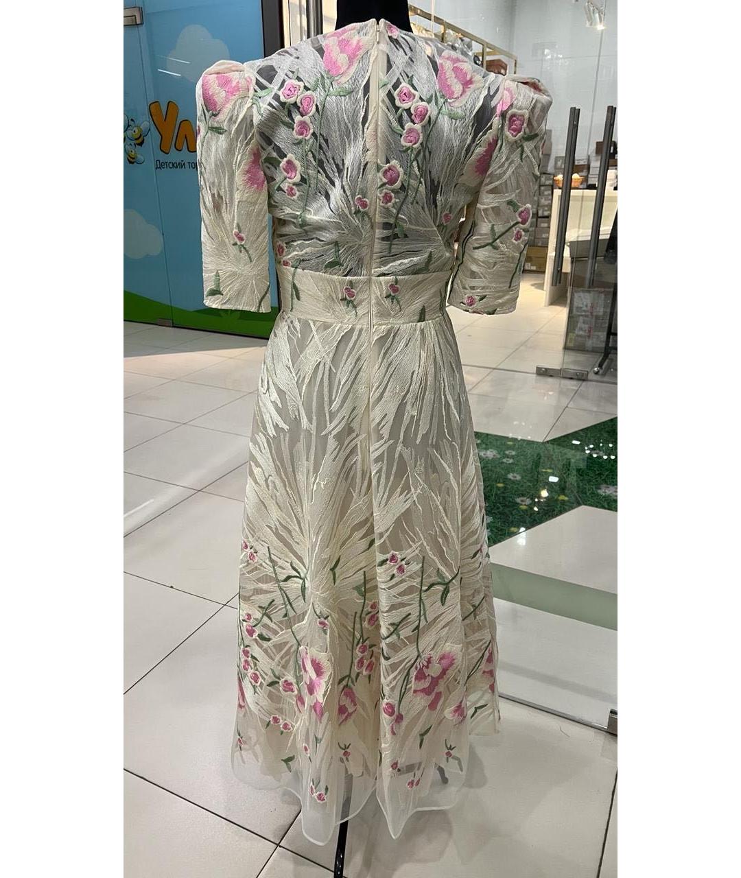 ELIE SAAB Бежевое кружевное платье, фото 3