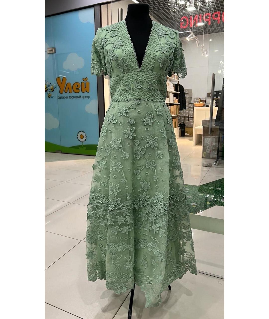 ELIE SAAB Зеленые кружевное вечернее платье, фото 2