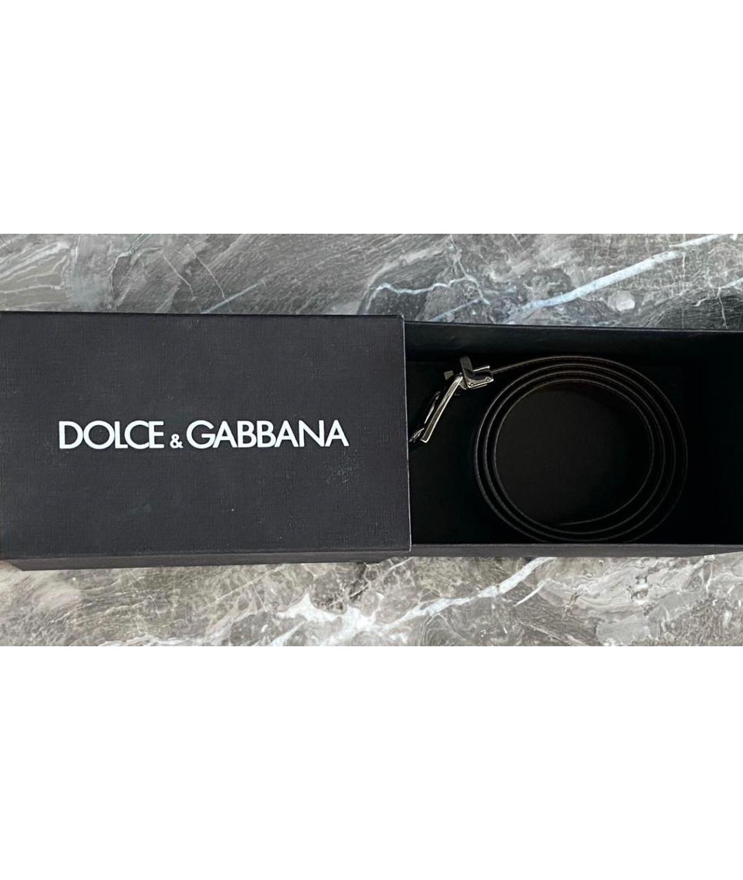 DOLCE&GABBANA Зеленый кожаный ремень, фото 8