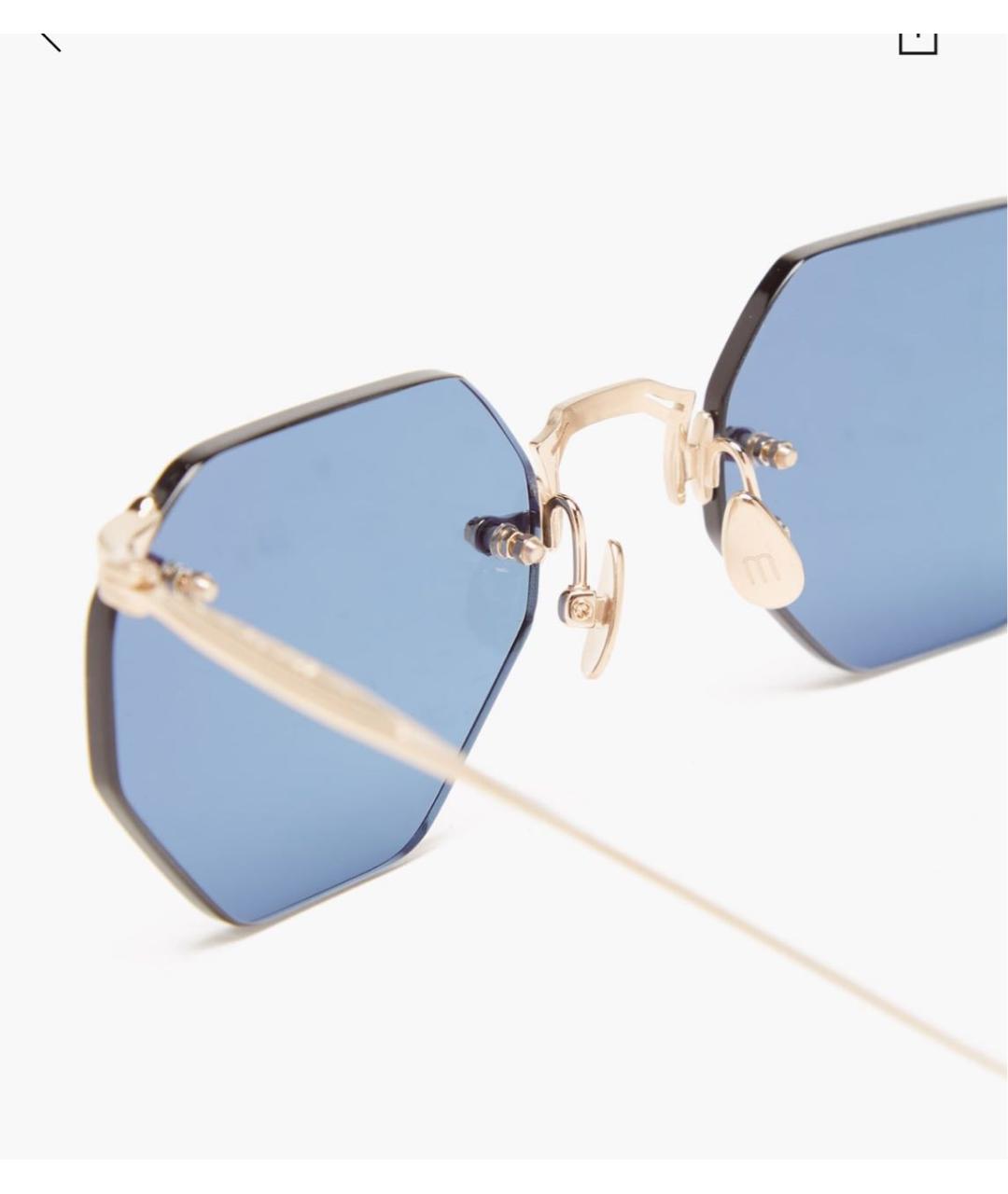 MATSUDA Синие металлические солнцезащитные очки, фото 6