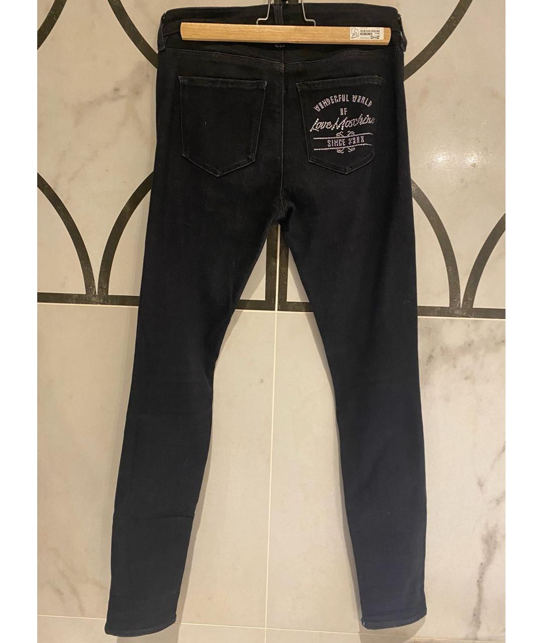 LOVE MOSCHINO Черные хлопко-эластановые джинсы слим, фото 2