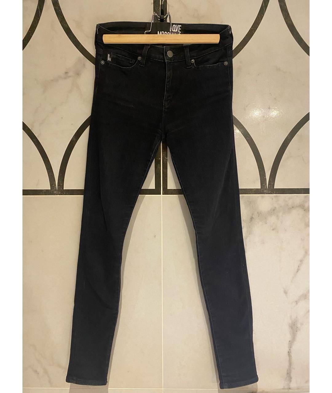 LOVE MOSCHINO Черные хлопко-эластановые джинсы слим, фото 9