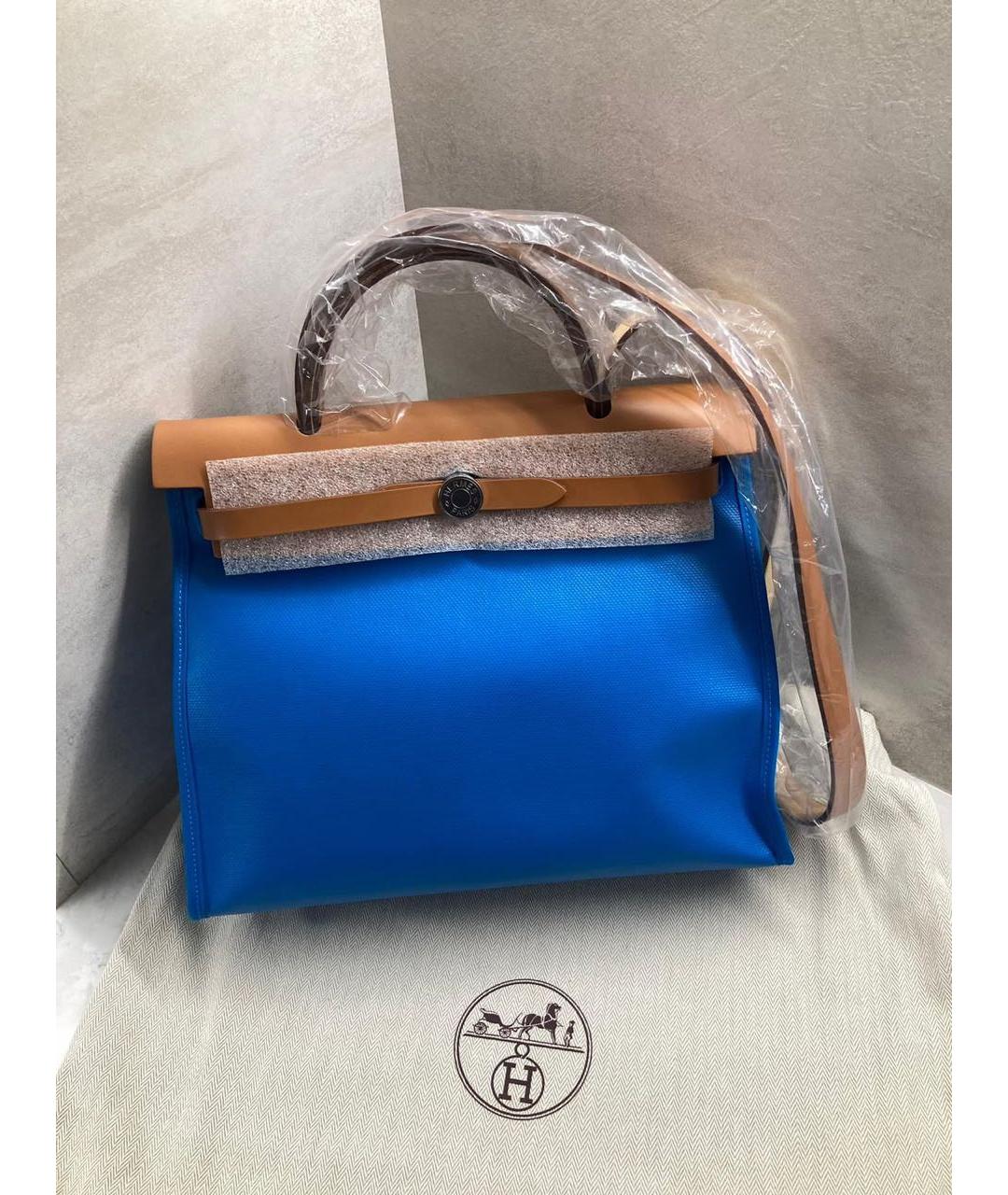 HERMES PRE-OWNED Синяя сумка с короткими ручками, фото 3