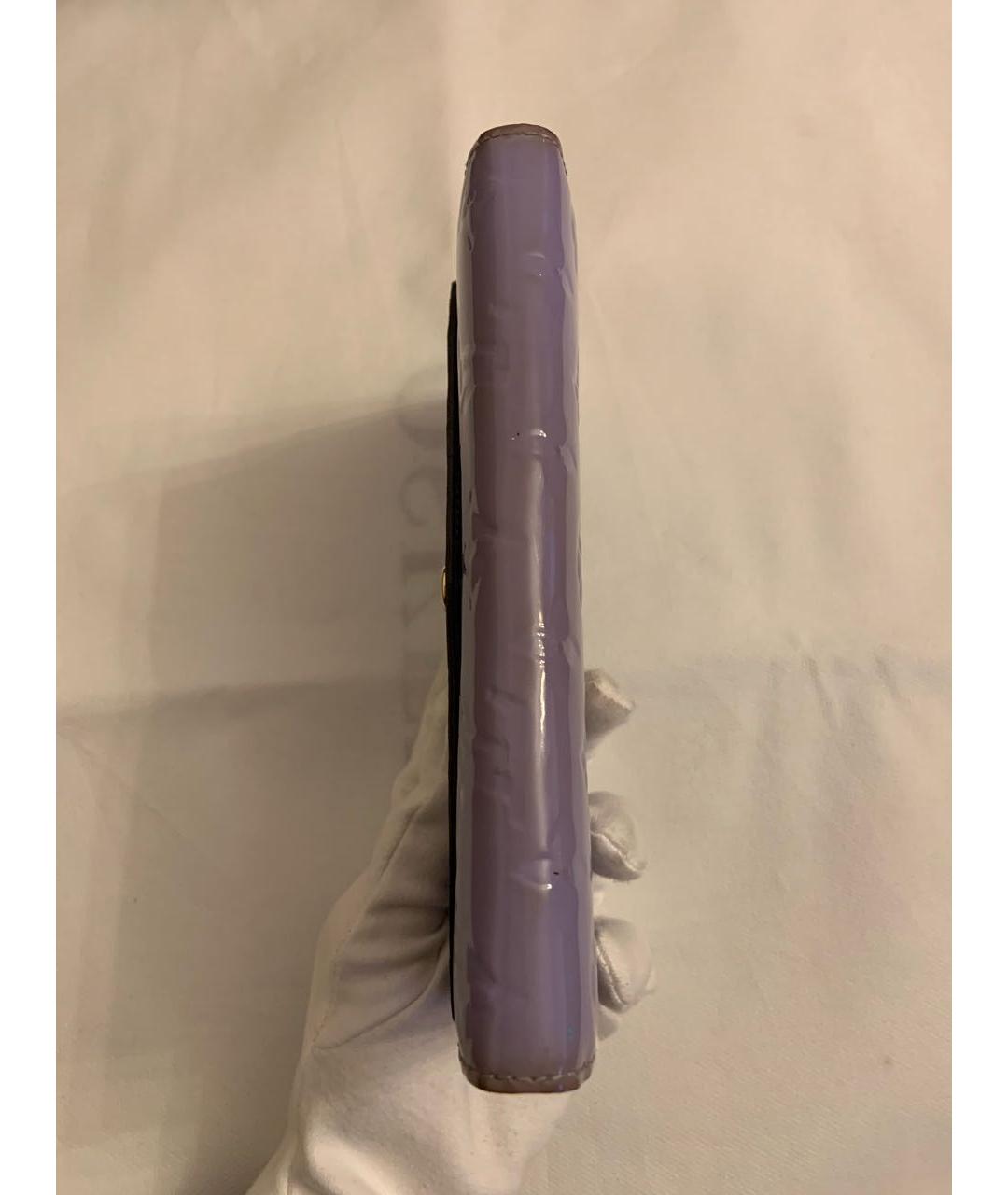 LOUIS VUITTON PRE-OWNED Фиолетовый кошелек из лакированной кожи, фото 6