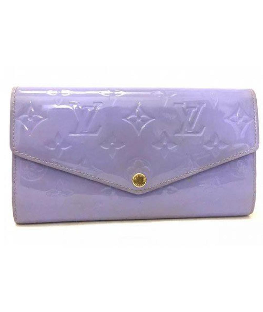 LOUIS VUITTON PRE-OWNED Фиолетовый кошелек из лакированной кожи, фото 9