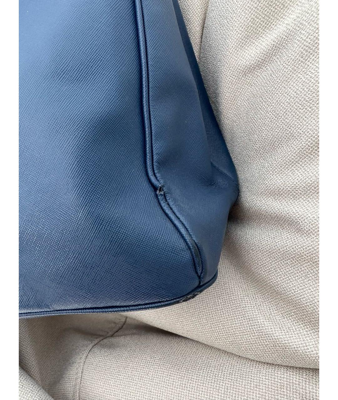 PRADA Темно-синяя сумка тоут, фото 3