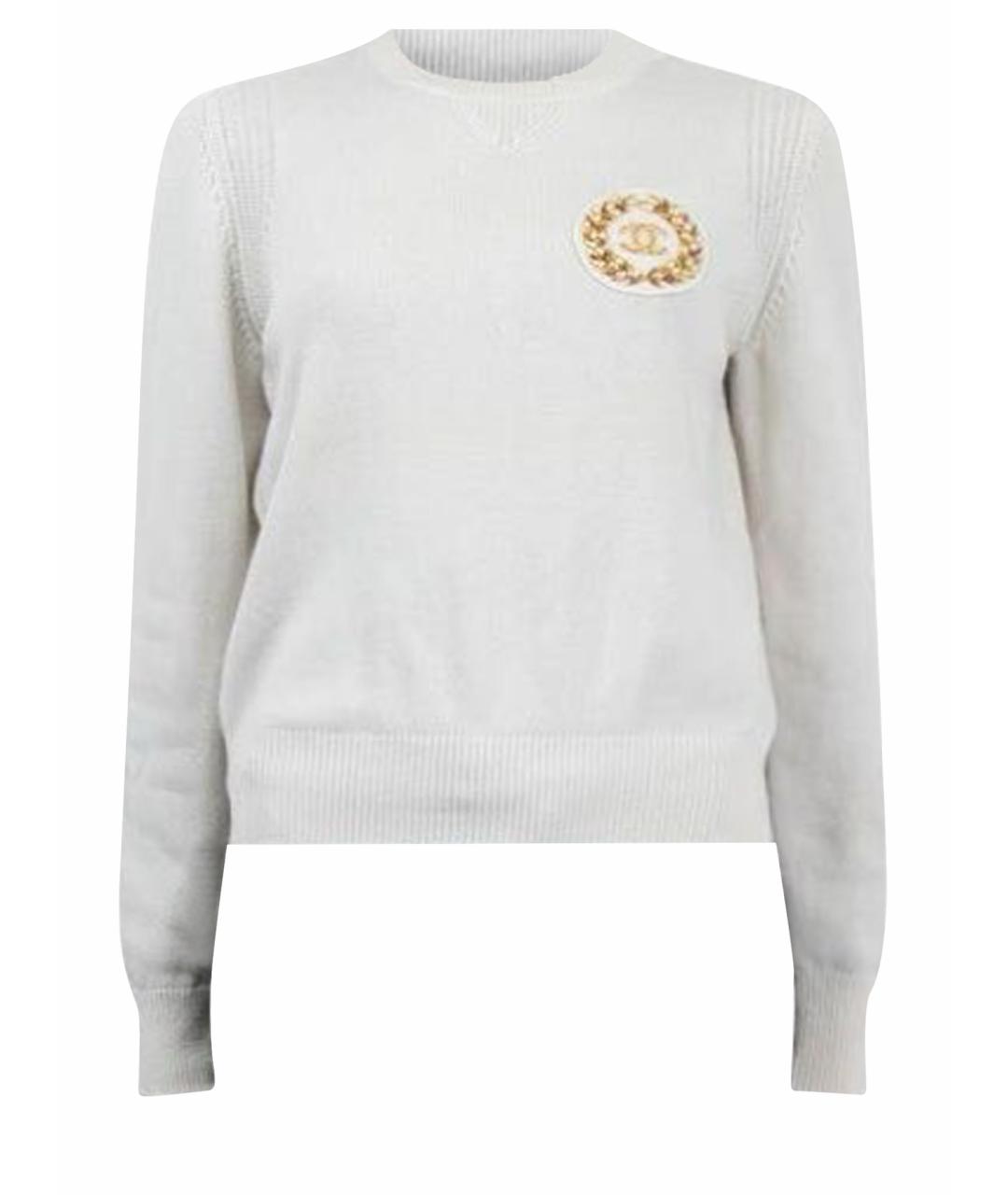 CHANEL PRE-OWNED Белый кашемировый джемпер / свитер, фото 1