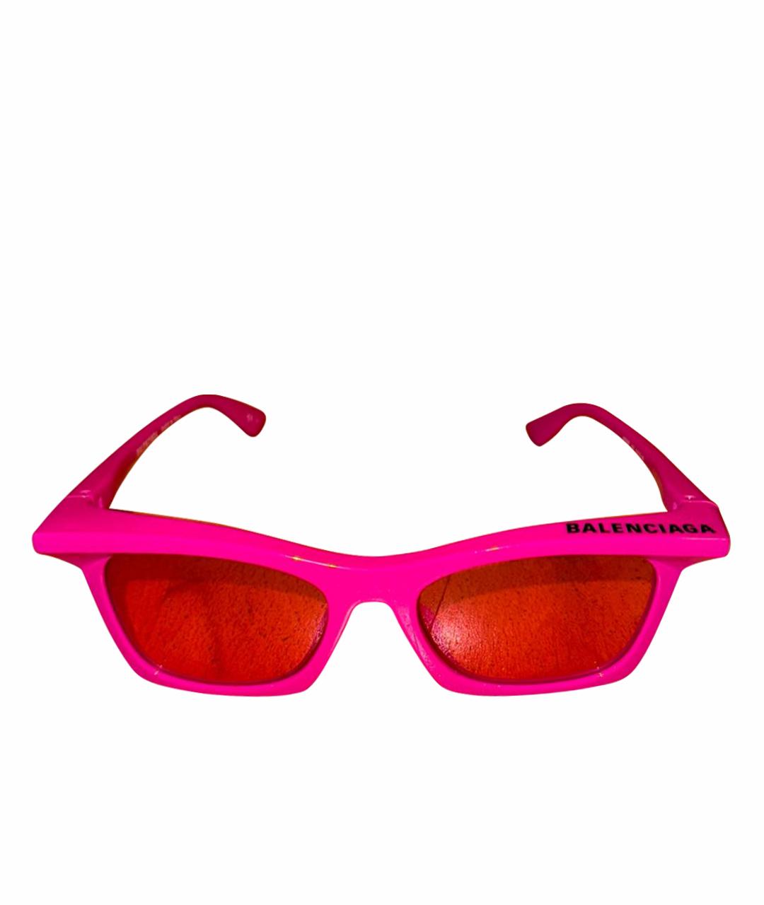 BALENCIAGA Розовые пластиковые солнцезащитные очки, фото 1