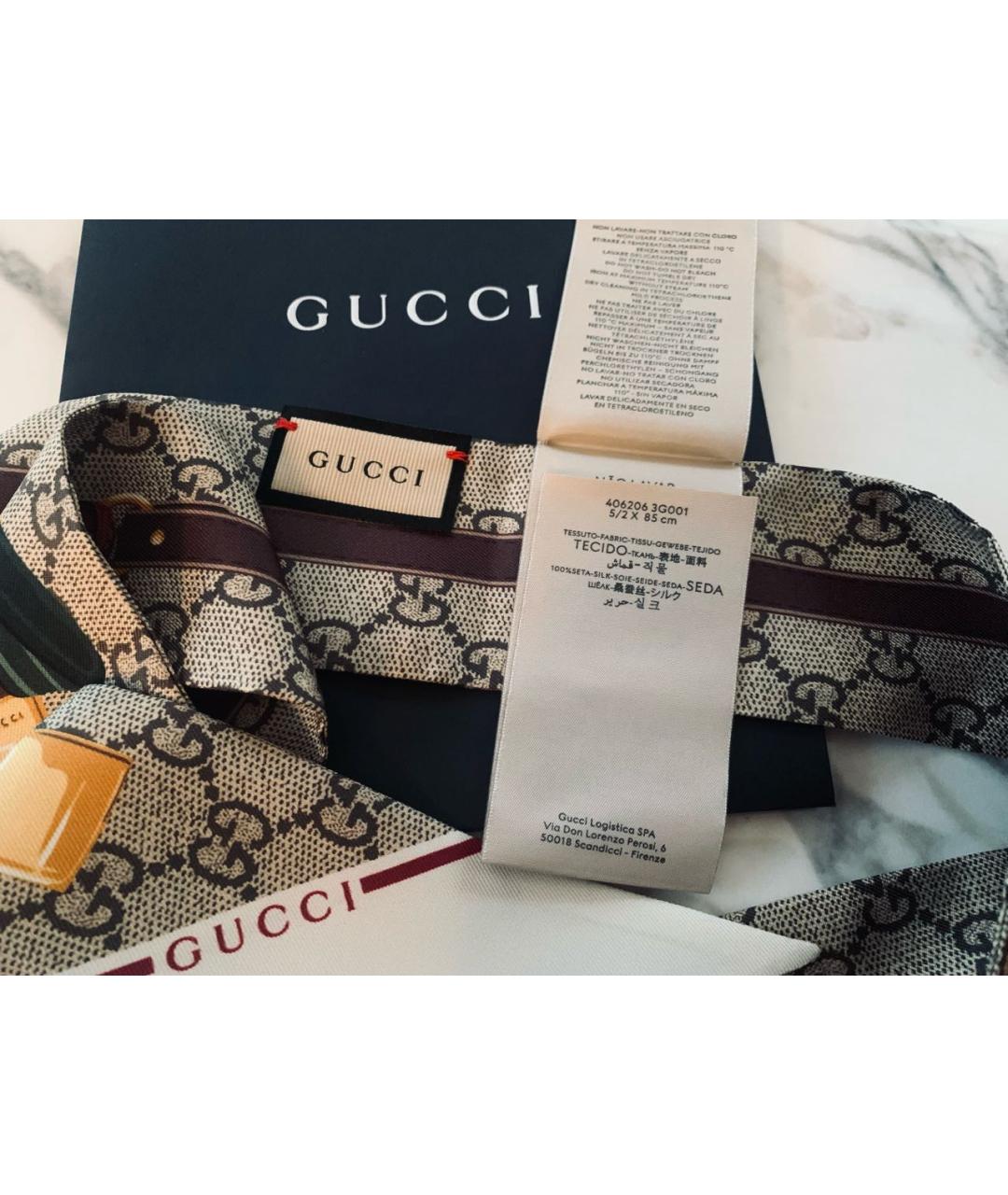 GUCCI Мульти шелковый платок, фото 3