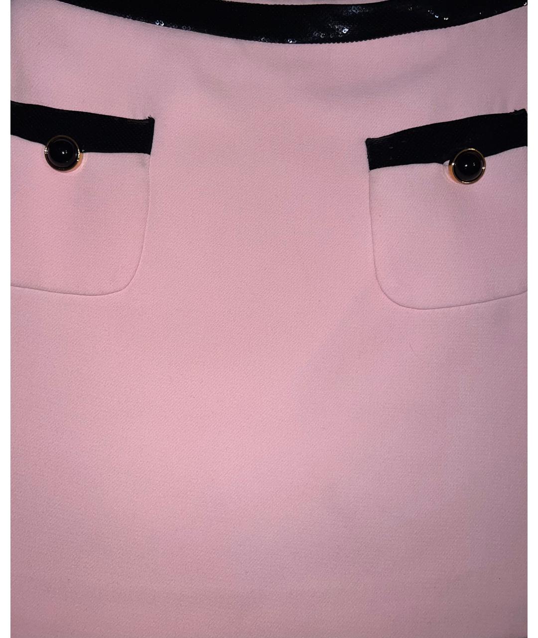 MIU MIU Розовая вискозная юбка мини, фото 5
