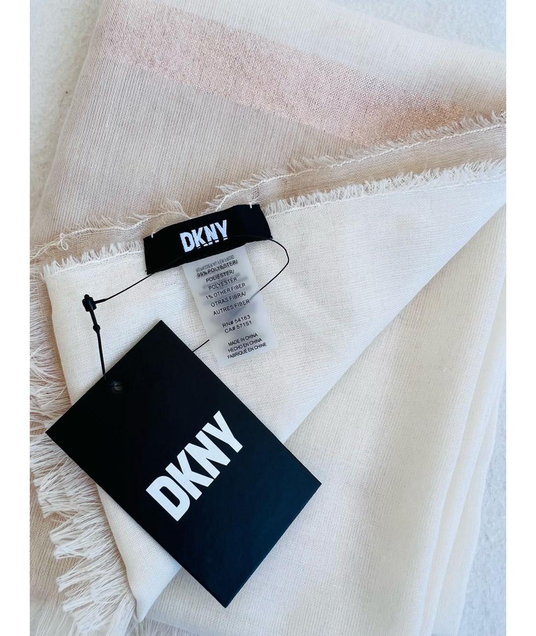 DKNY Бежевый шарф, фото 3