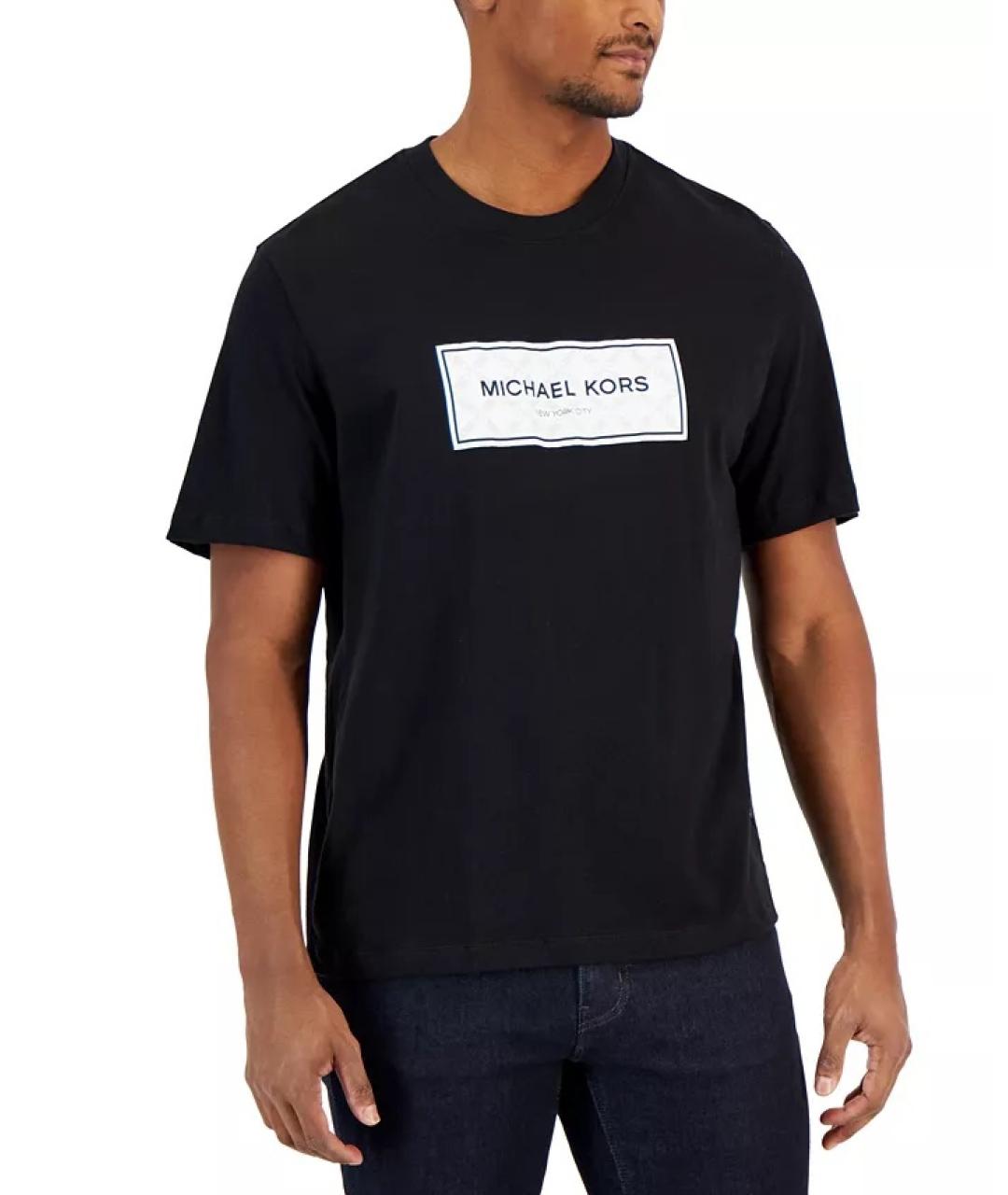 MICHAEL KORS Черная хлопковая футболка, фото 4