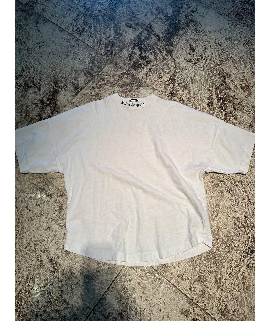 PALM ANGELS Белая хлопковая футболка, фото 8