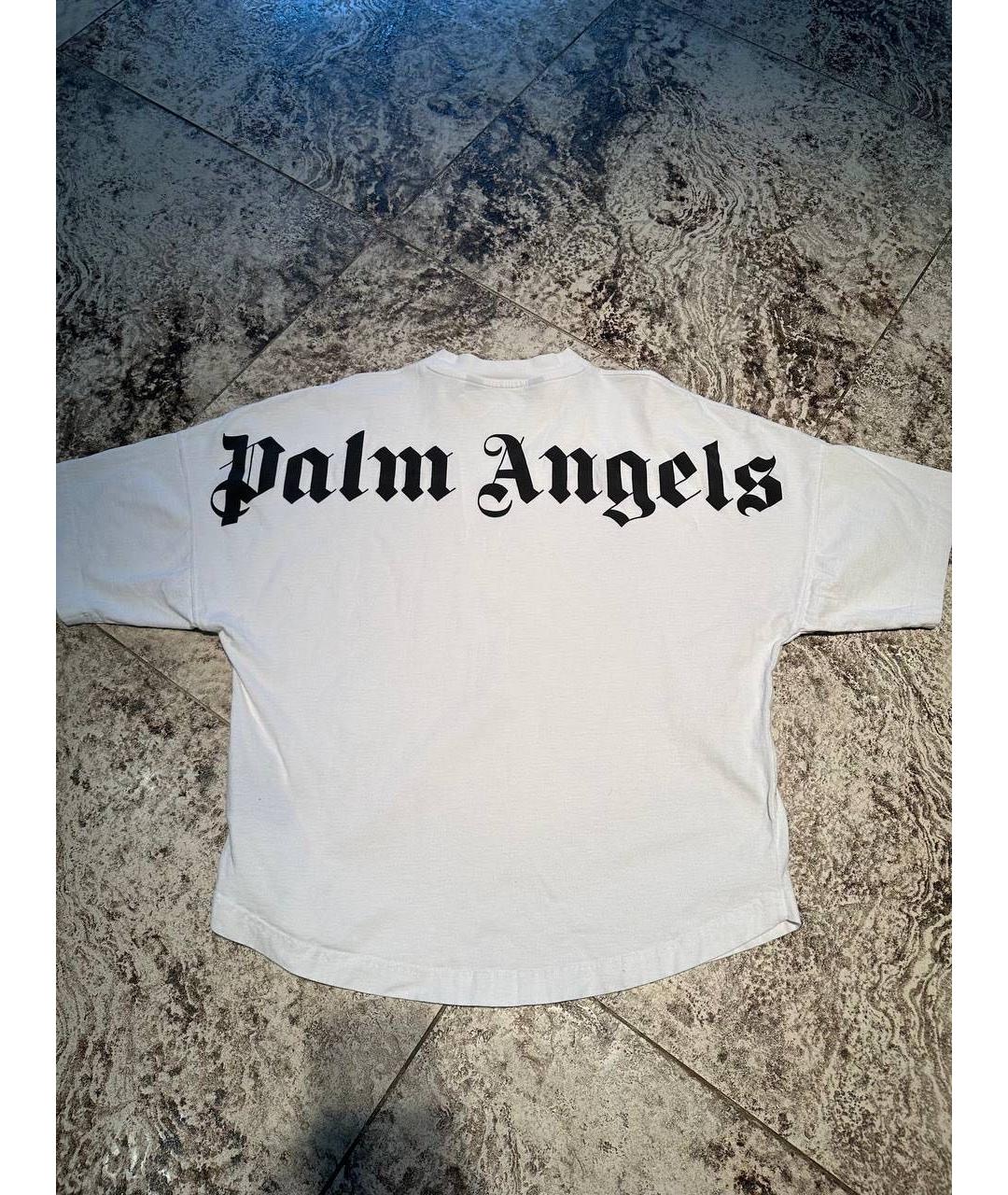 PALM ANGELS Белая хлопковая футболка, фото 2