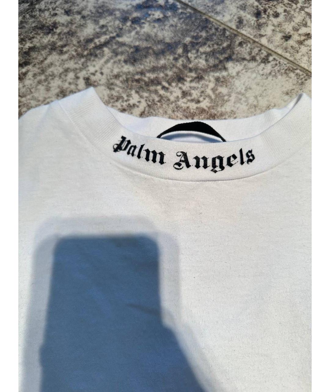 PALM ANGELS Белая хлопковая футболка, фото 3