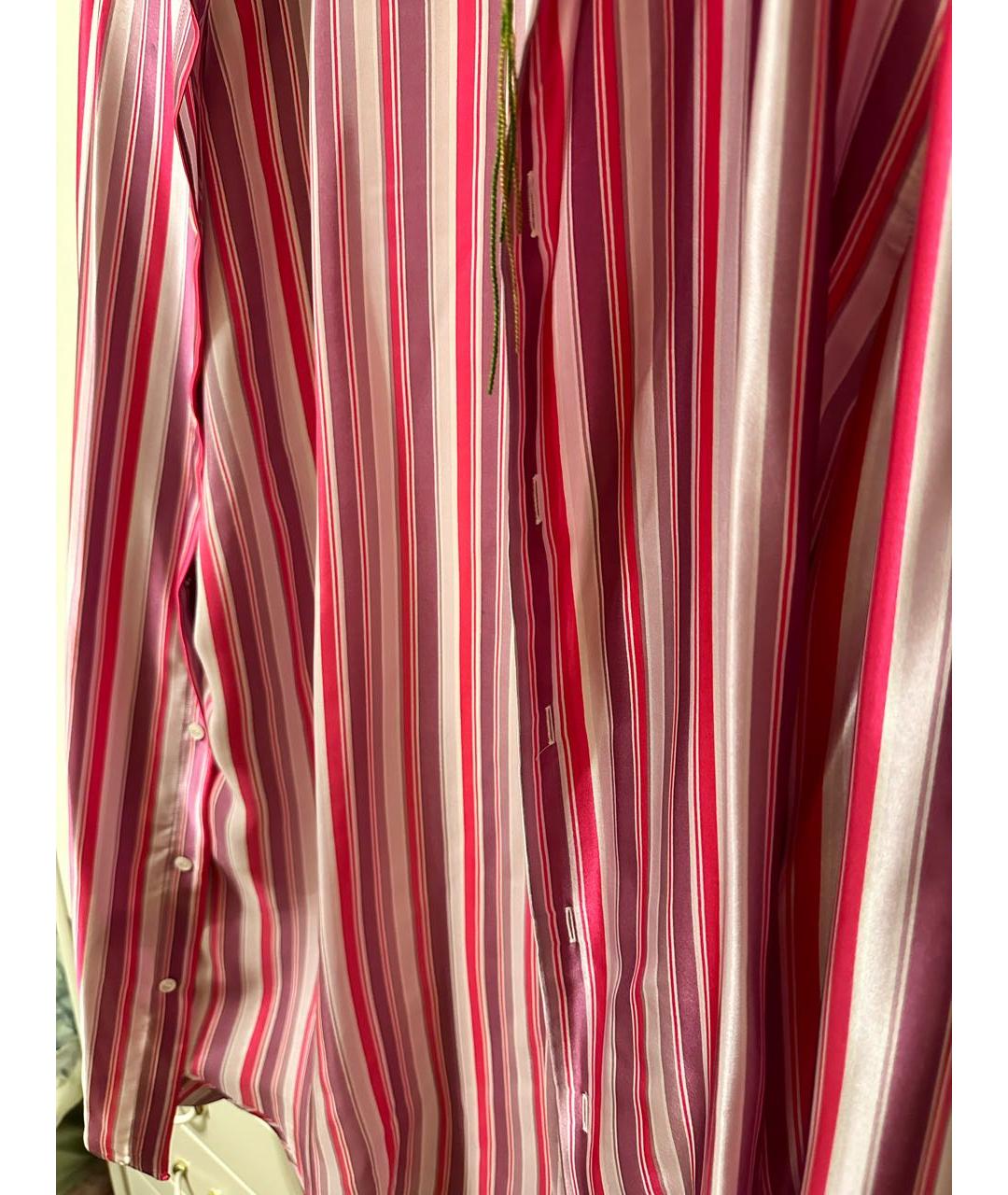 GIORGIO ARMANI Розовая шелковая кэжуал рубашка, фото 5