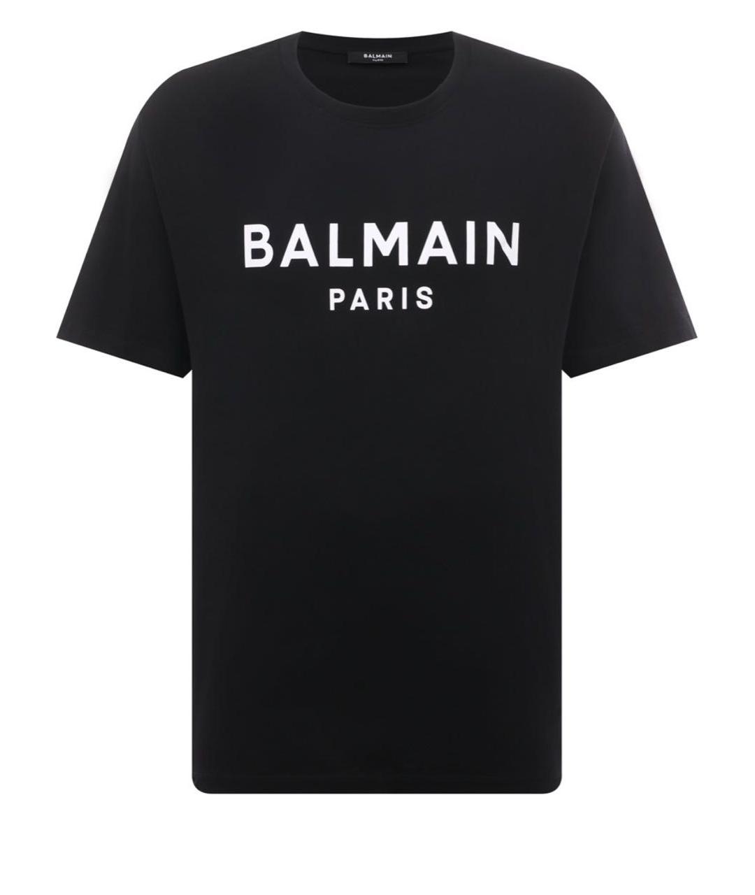 BALMAIN Черная хлопковая футболка, фото 6