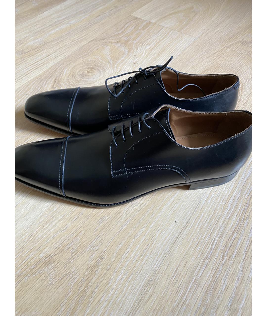 FRANCESCHETTI Черные кожаные низкие ботинки, фото 6