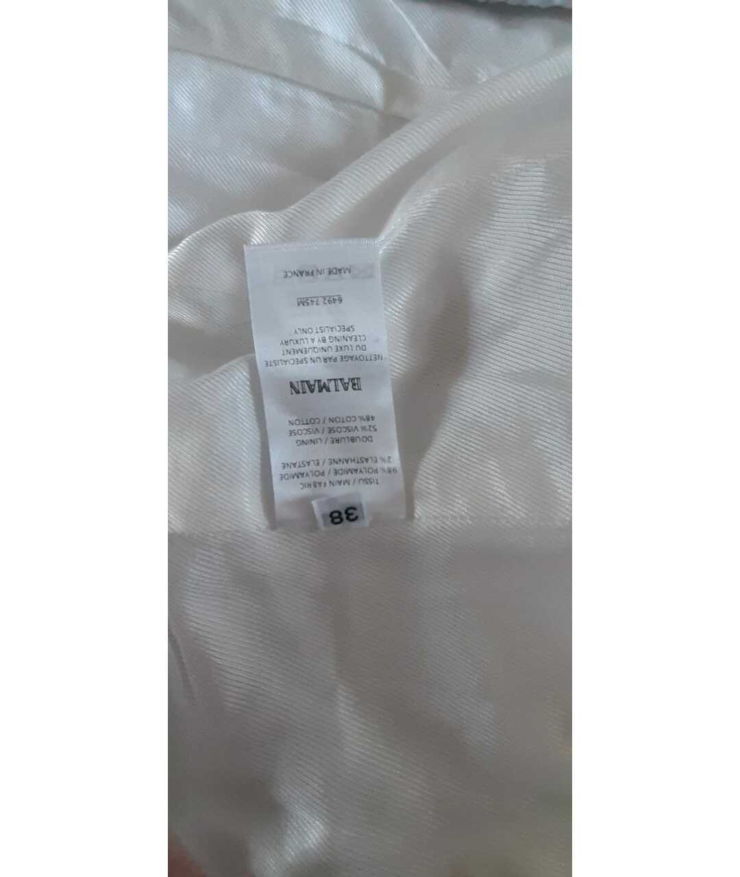 BALMAIN Белый полиамидовый жакет/пиджак, фото 6