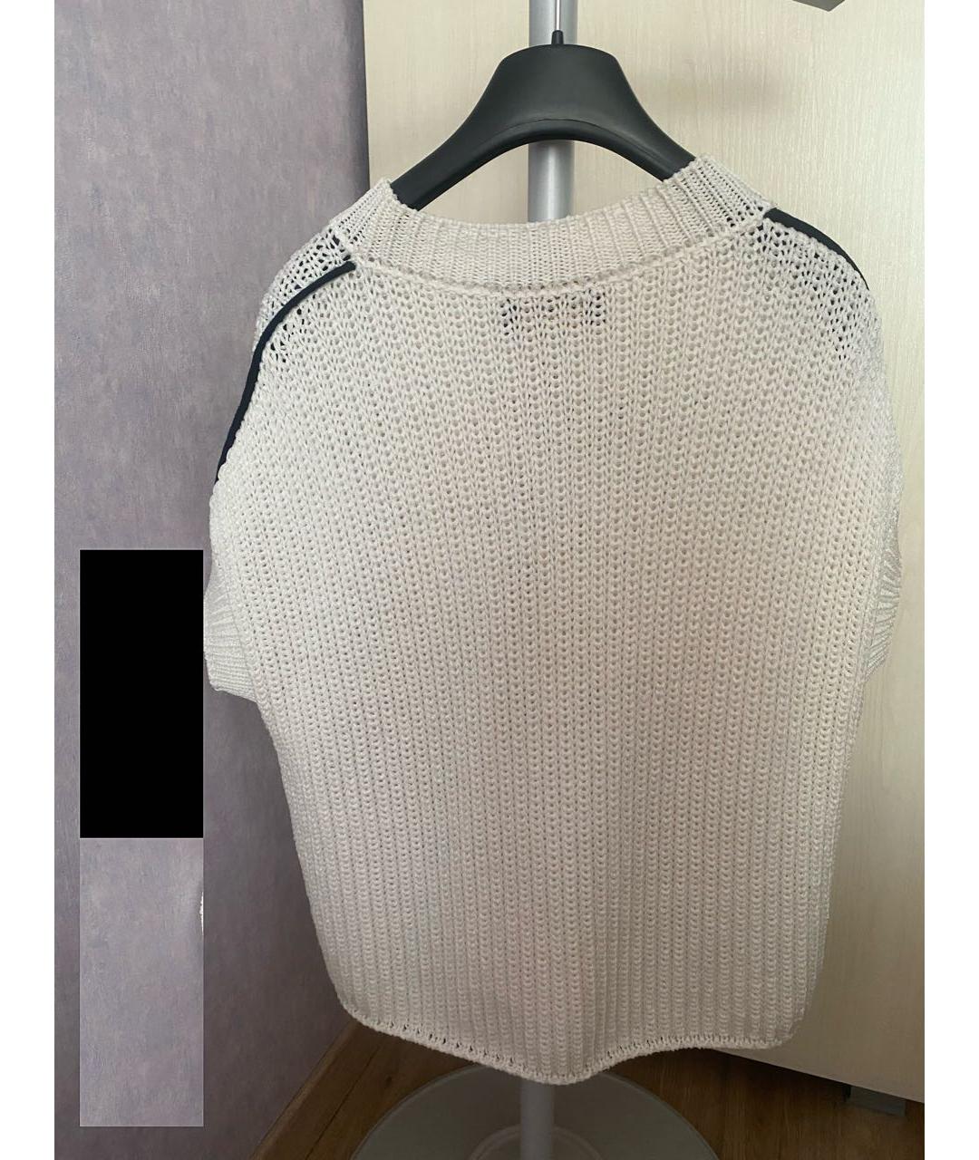 LES COPAINS Белый шелковый джемпер / свитер, фото 7