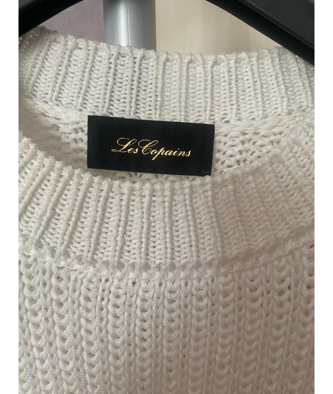 LES COPAINS Белый шелковый джемпер / свитер, фото 6
