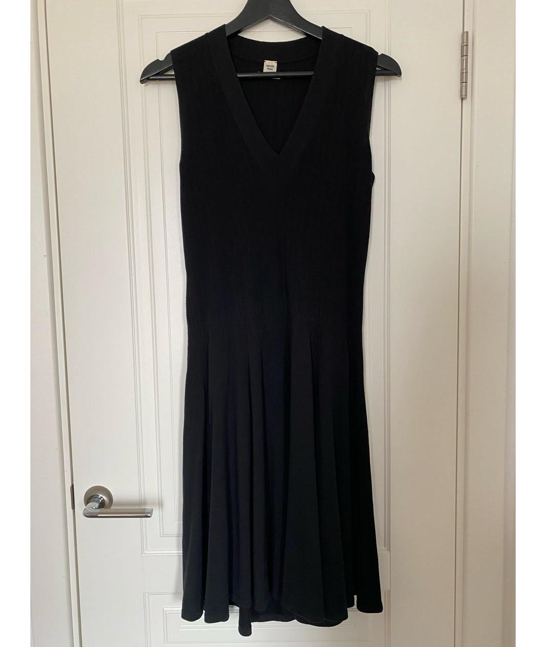 HERMES PRE-OWNED Черное шерстяное повседневное платье, фото 5