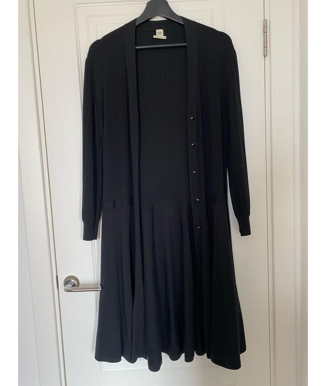 HERMES PRE-OWNED Черное шерстяное повседневное платье, фото 7