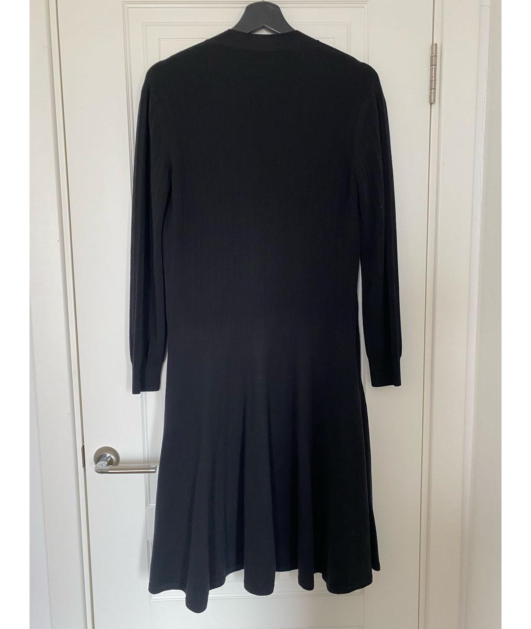 HERMES PRE-OWNED Черное шерстяное повседневное платье, фото 8