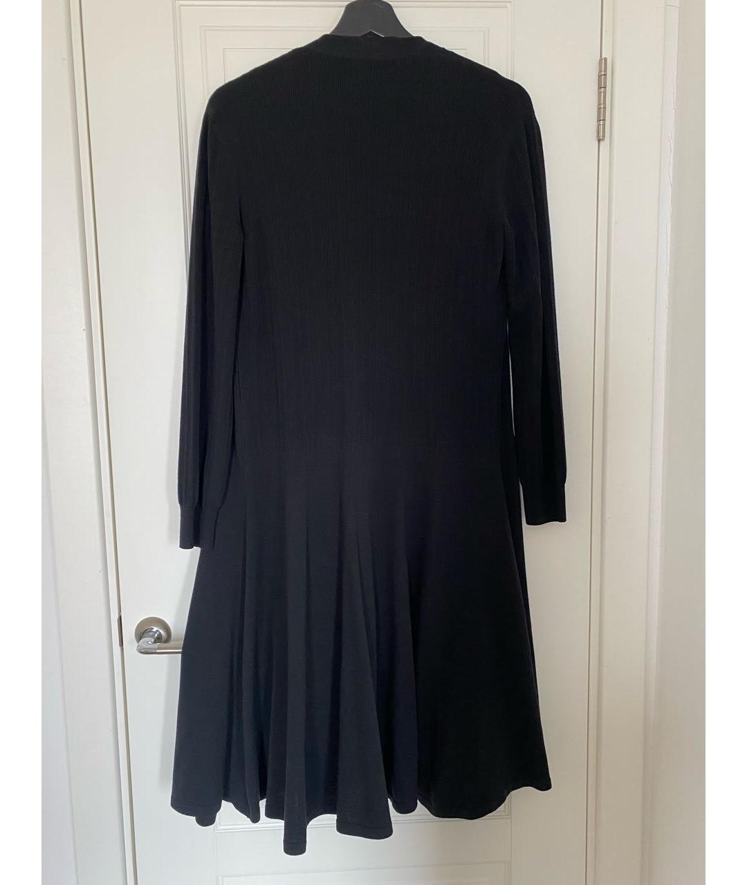 HERMES PRE-OWNED Черное шерстяное повседневное платье, фото 2