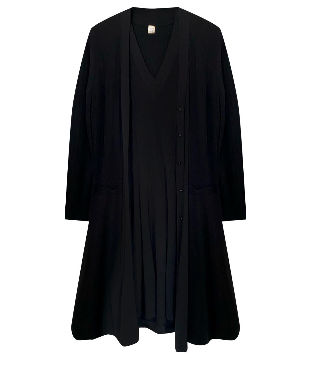 HERMES PRE-OWNED Черное шерстяное повседневное платье, фото 1