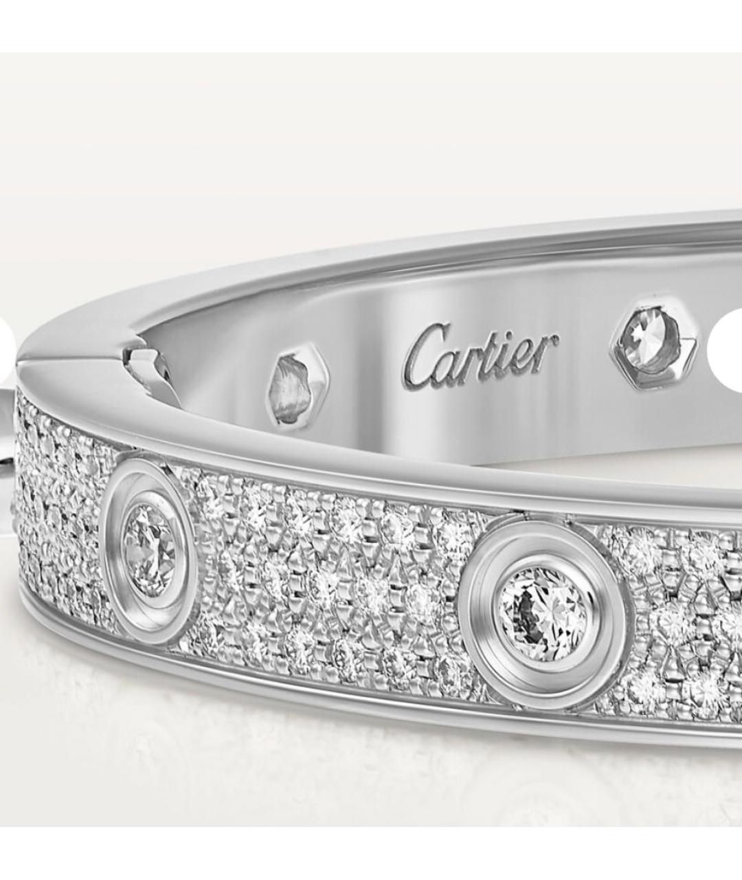 CARTIER Серебрянный браслет из белого золота, фото 2