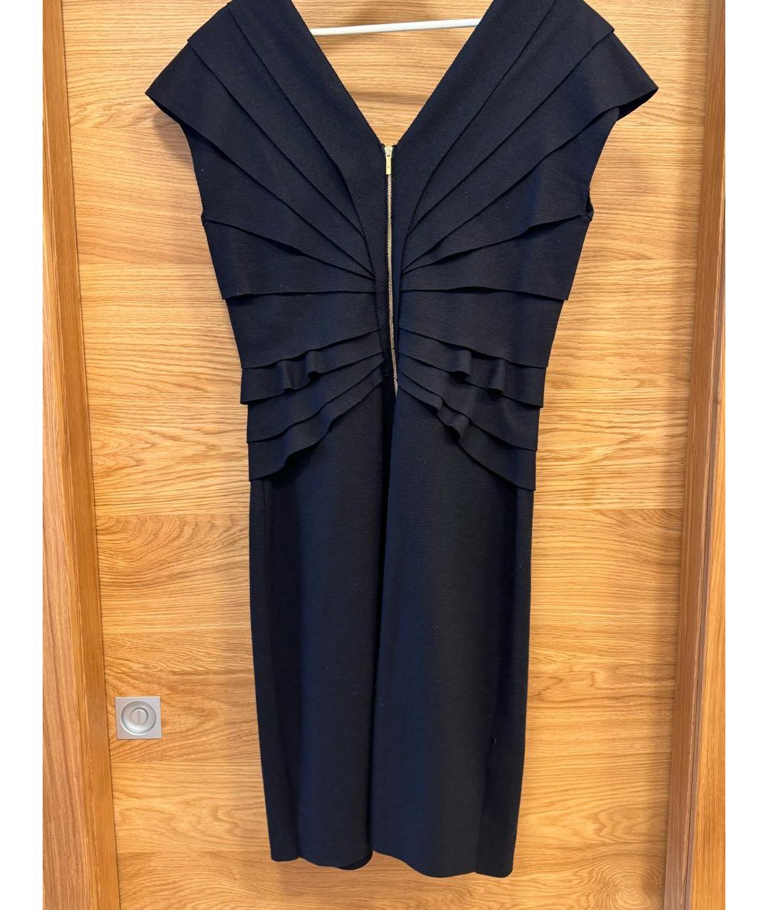 FENDI Черное шерстяное коктейльное платье, фото 2