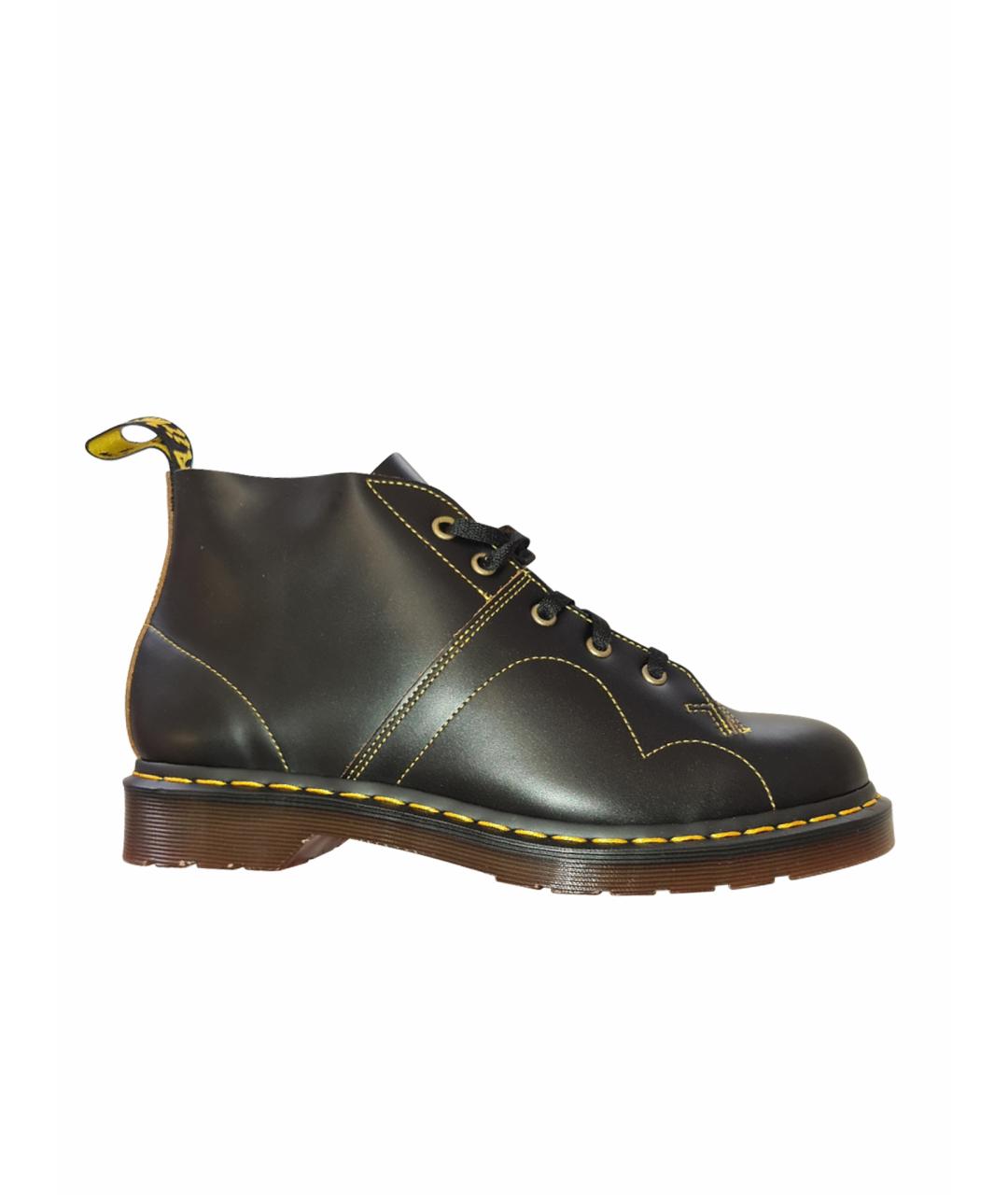 DR. MARTENS Черные кожаные низкие ботинки, фото 1