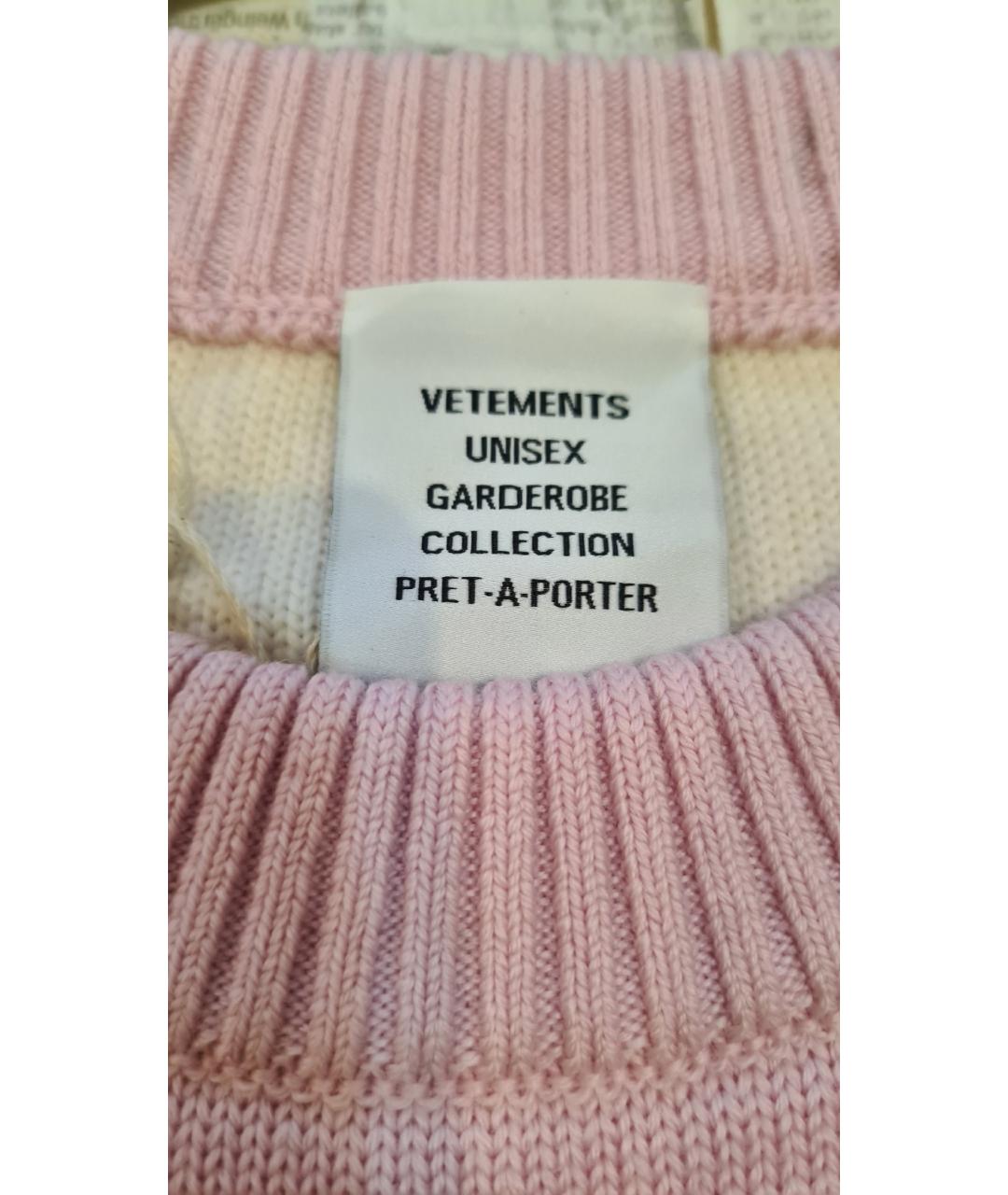 VETEMENTS Розовый шерстяной джемпер / свитер, фото 6