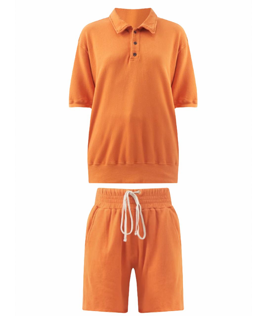 LES TIEN Оранжевый хлопковый костюм с брюками, фото 1