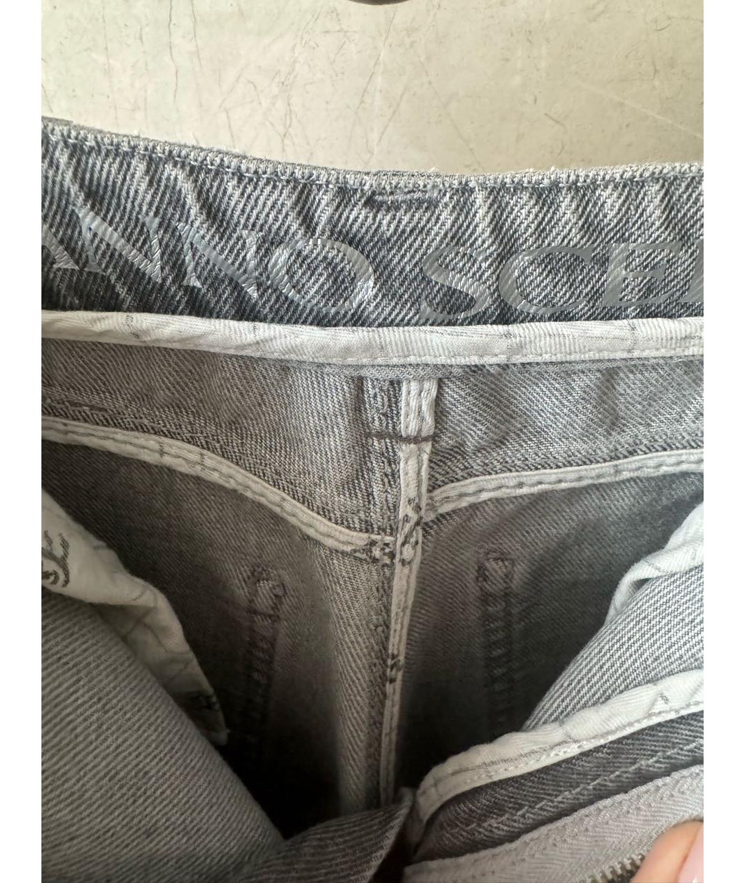 ERMANNO SCERVINO Серые хлопковые прямые джинсы, фото 3