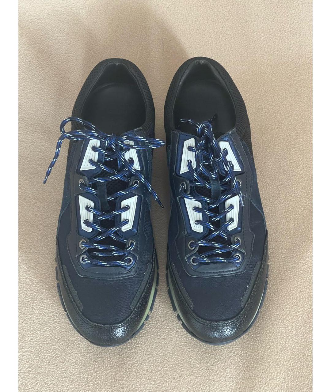 LANVIN Темно-синие низкие кроссовки / кеды, фото 3