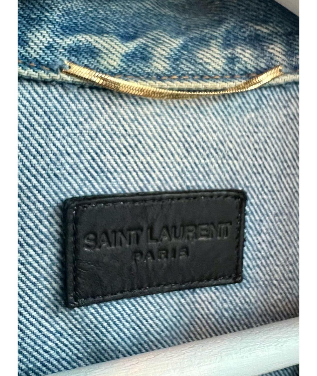 SAINT LAURENT Голубая деним куртка, фото 2