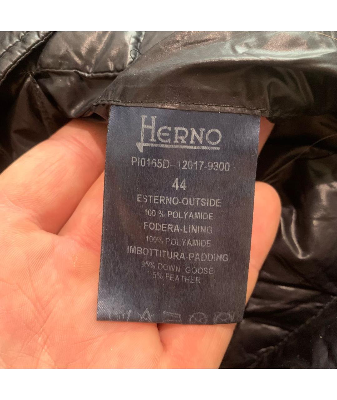 HERNO Черная полиамидовая куртка, фото 7