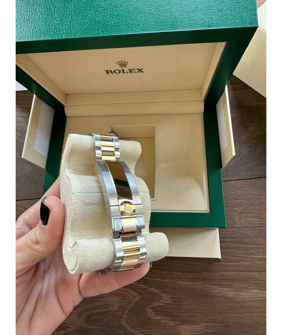 ROLEX Серебряные часы из желтого золота, фото 2