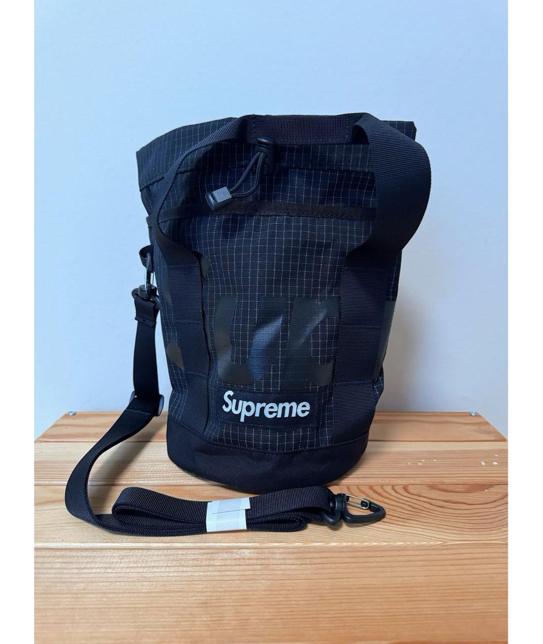 SUPREME Черная синтетическая сумка на плечо, фото 4