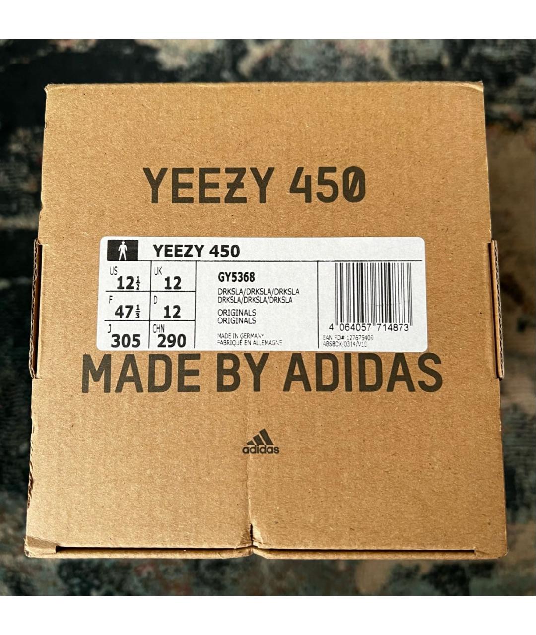 ADIDAS YEEZY Черные текстильные низкие кроссовки / кеды, фото 6
