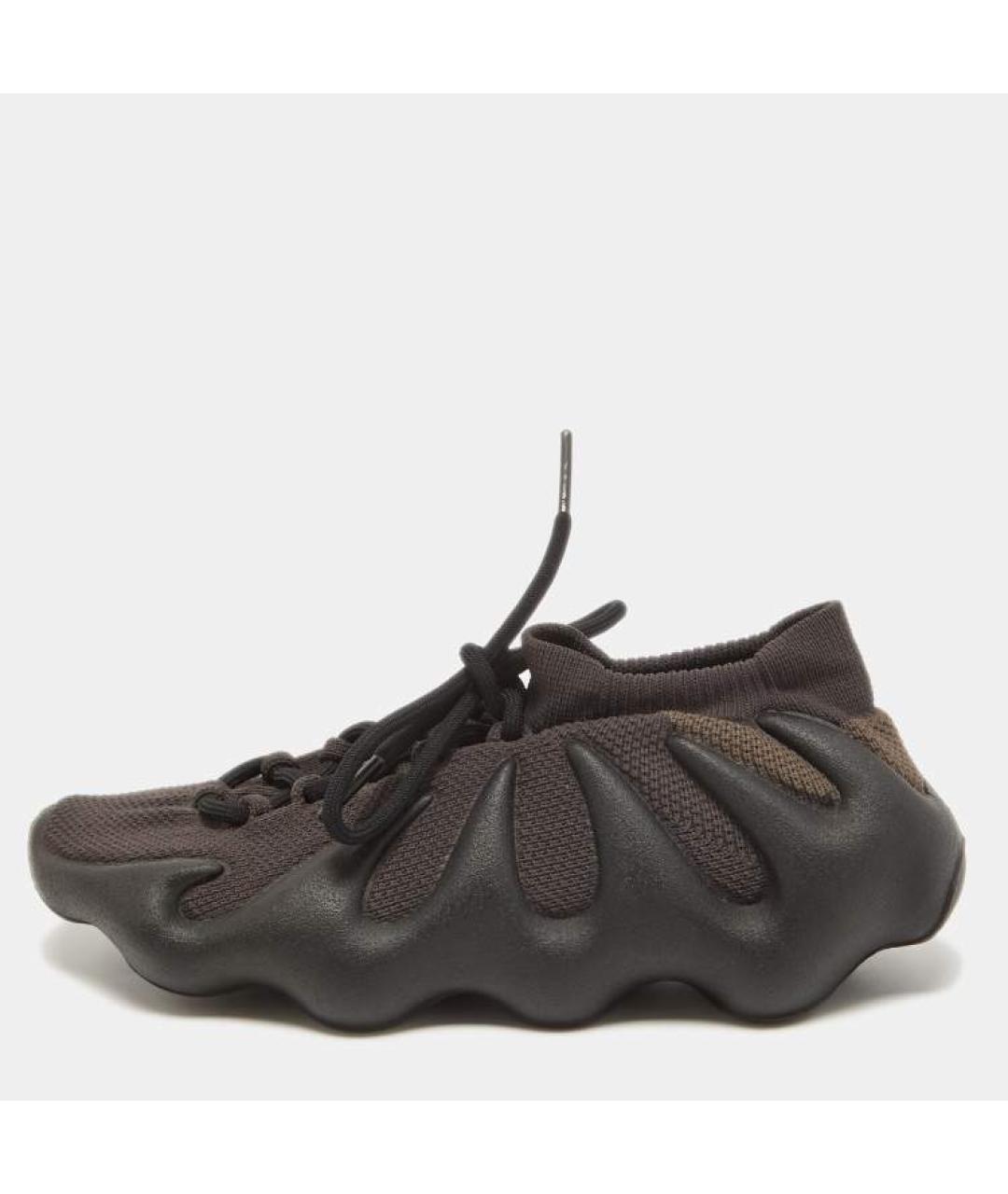 ADIDAS YEEZY Черные текстильные низкие кроссовки / кеды, фото 8