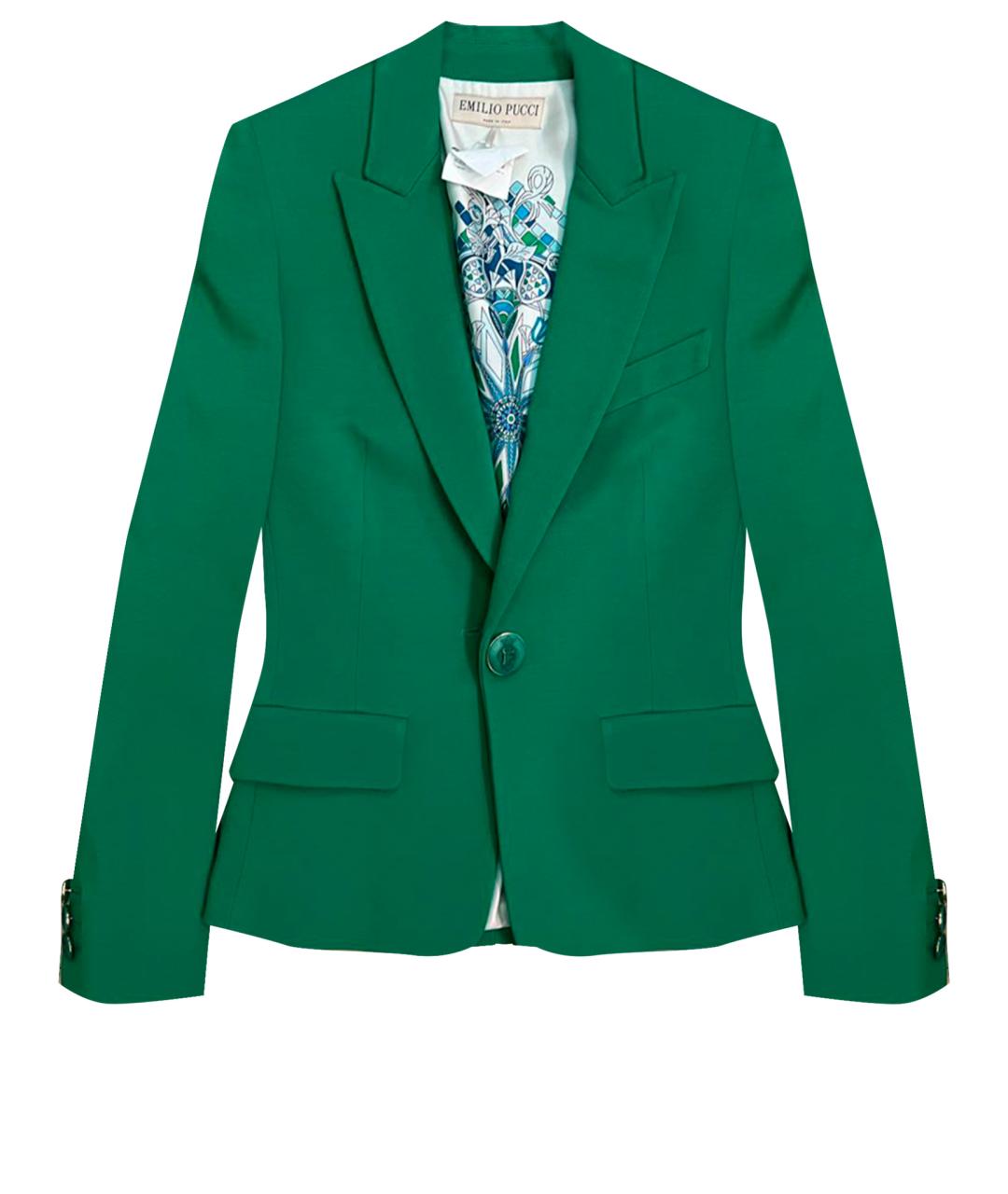 EMILIO PUCCI Зеленый вискозный жакет/пиджак, фото 1