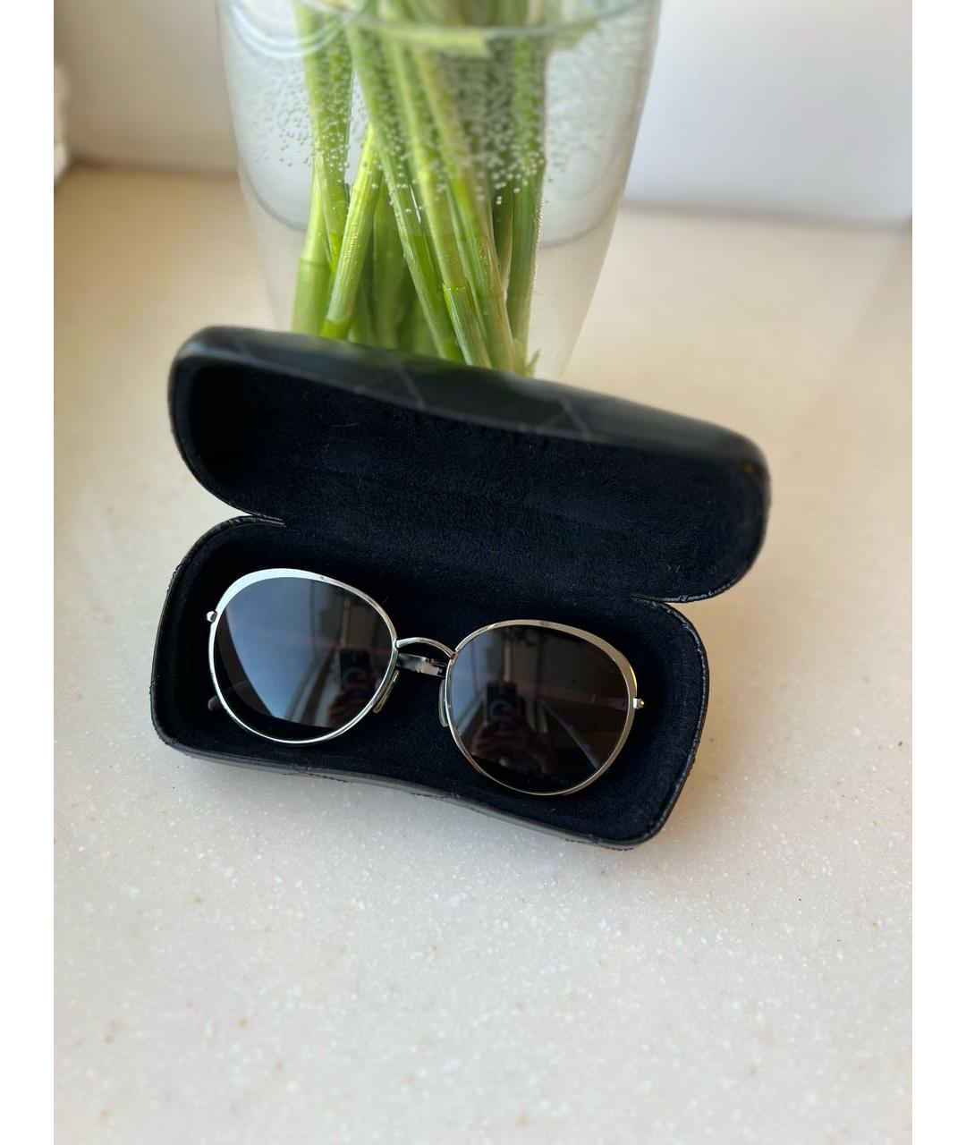 CHANEL PRE-OWNED Серые металлические солнцезащитные очки, фото 6