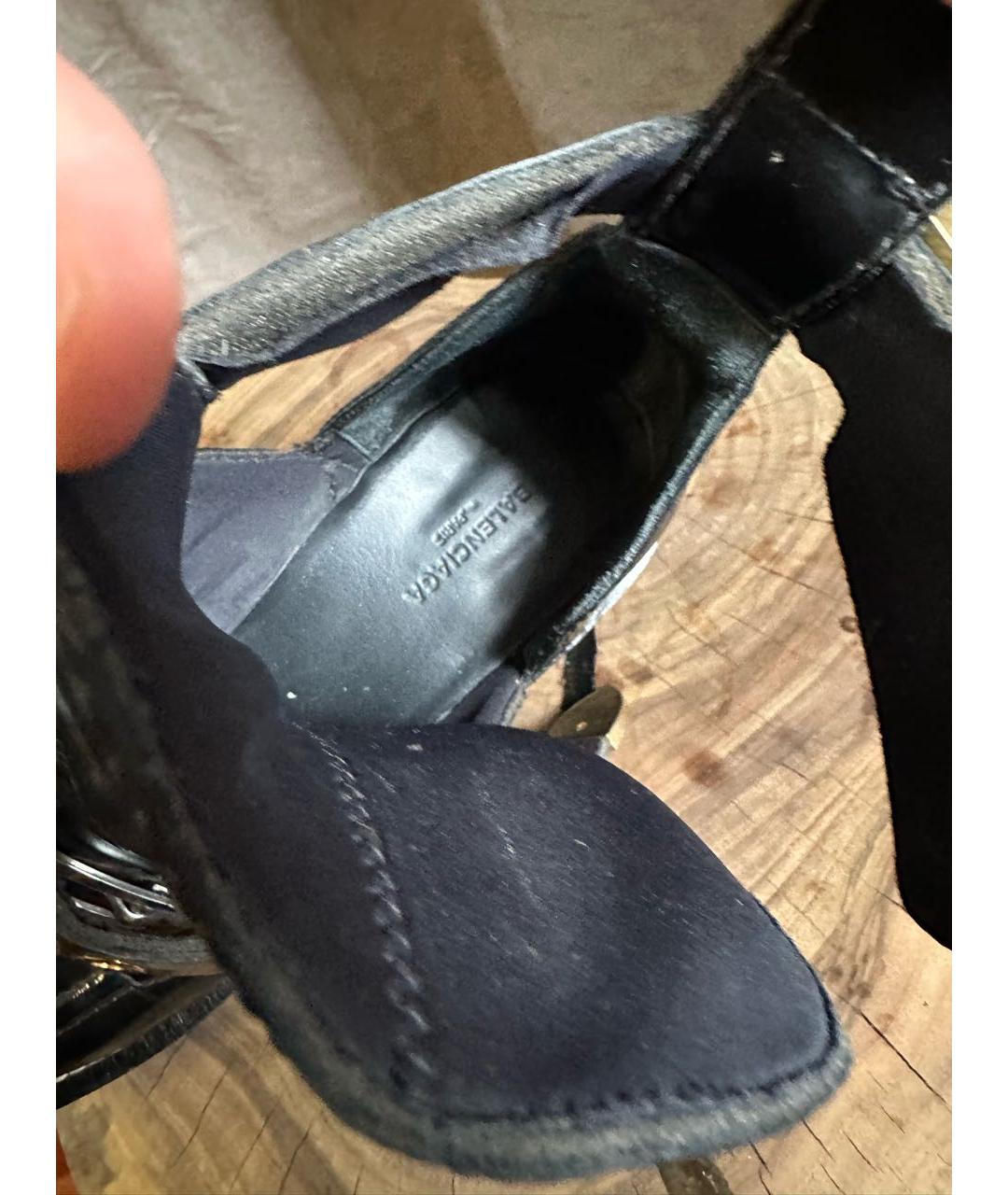 BALENCIAGA Черные ботинки из лакированной кожи, фото 6