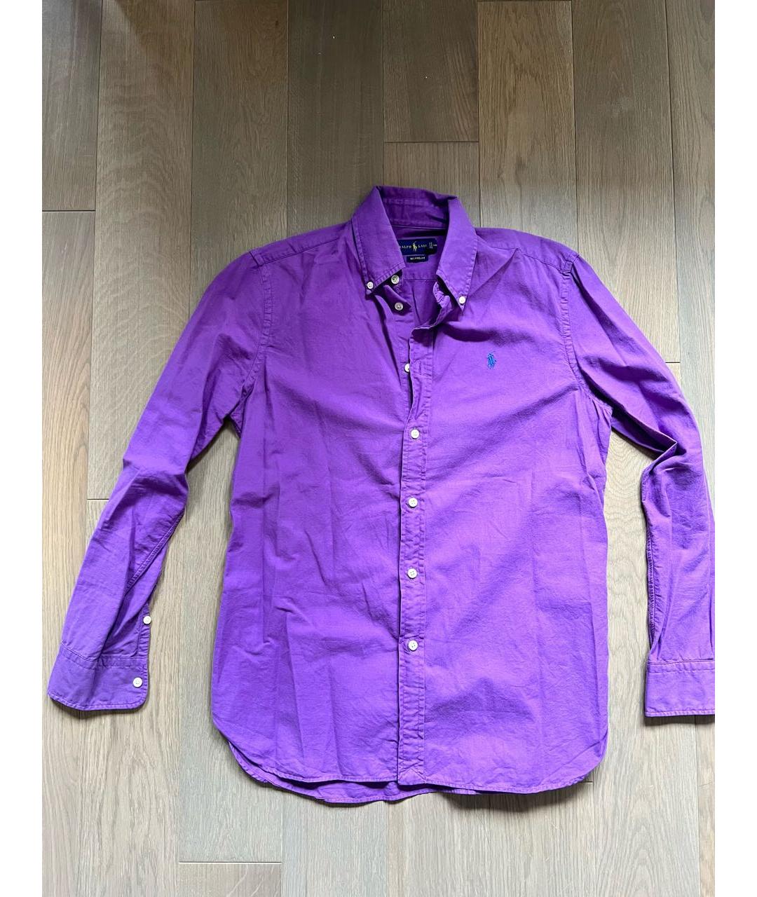 POLO RALPH LAUREN Фиолетовая хлопковая рубашка, фото 5